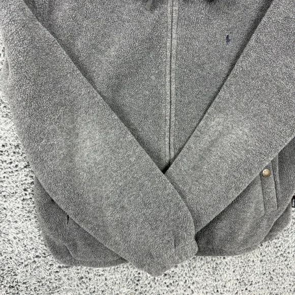 Vintage Polo Ralph Lauren Jacket Mens Large Gray Polartec Fleece Bomber Full Zip - Picture 12 of 15